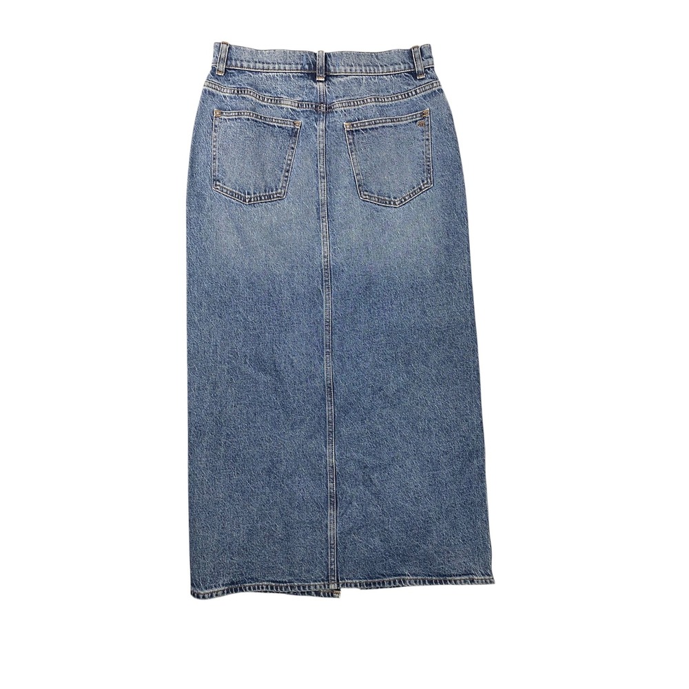 Madewell Denim Maxi Skirt Womens 30 Blue Excellent Front Slit DM9291‎ - Picture 8 of 8